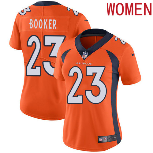2019 Women Denver Broncos #23 Booker orange Nike Vapor Untouchable Limited NFL Jersey->women nfl jersey->Women Jersey